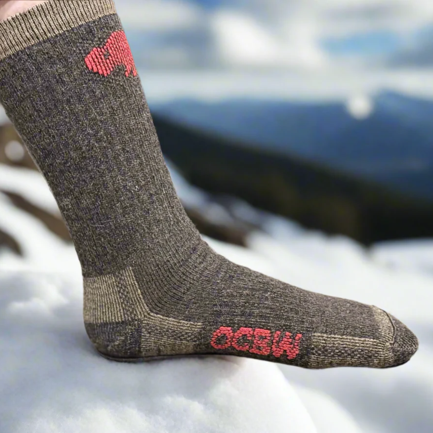 O'Canada Bison Wool Corp Alberta Hiker Socks