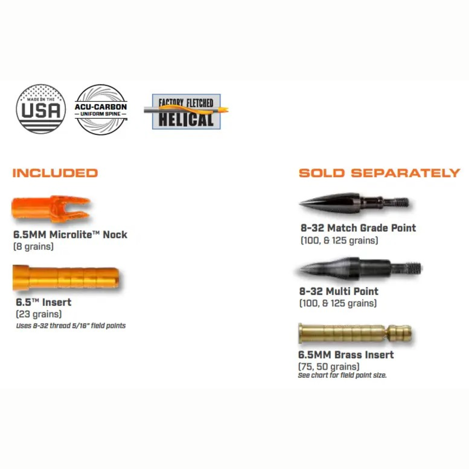 Easton 6.5mm MG Arrow Shafts - 12 Pack - Image 2