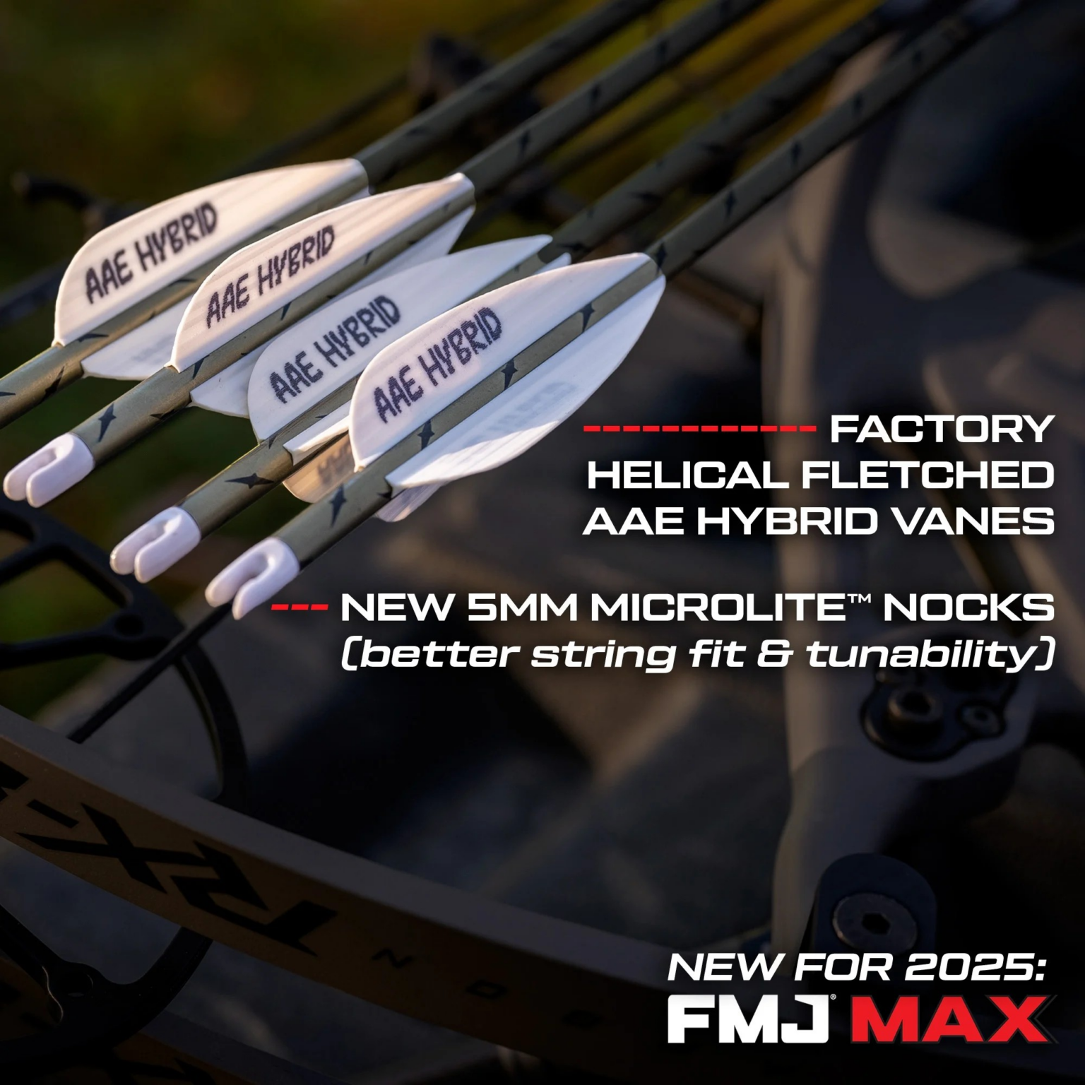Easton 5mm FMJ Max Fletched Arrows - 6 Pack - Image 2