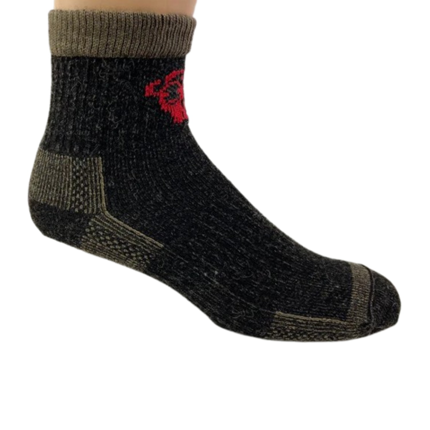 O'Canada Bison Wool Corp Alberta 1/4 Cuff Socks