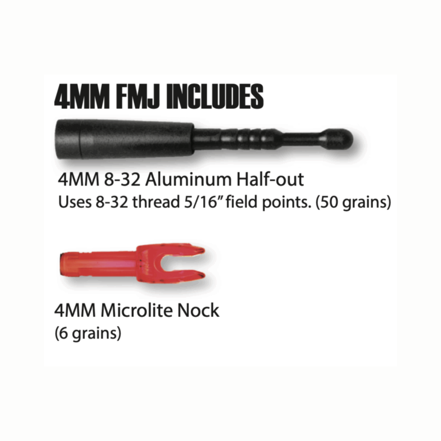 Easton 4mm FMJ Arrow Shafts - 6 Pack - Image 2